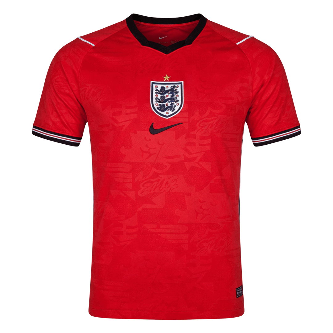 Maillot Angleterre Extérieur 2026 - flat lay rouge