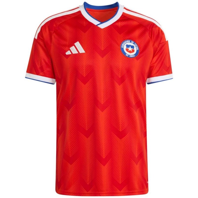 Maillot Chili Domicile 2026 - flat lay rouge